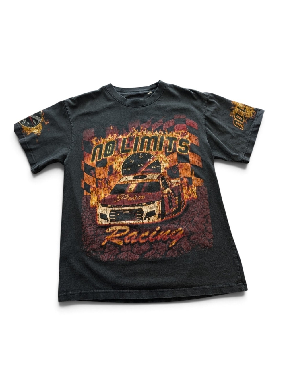 Pac Sun No Limits Racing Graphic Tee - Black